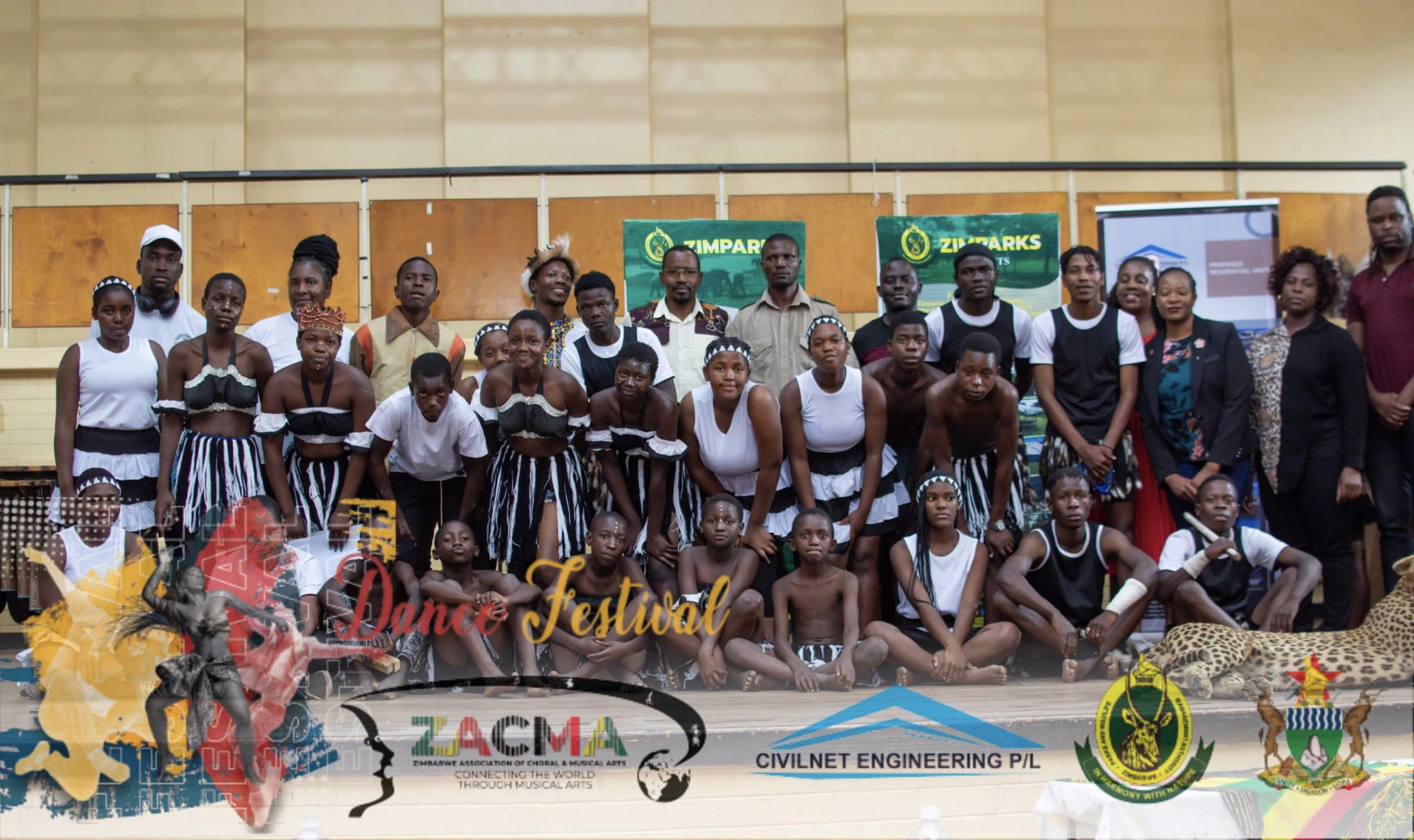 group of youth dancers at the ZACMA dance festival